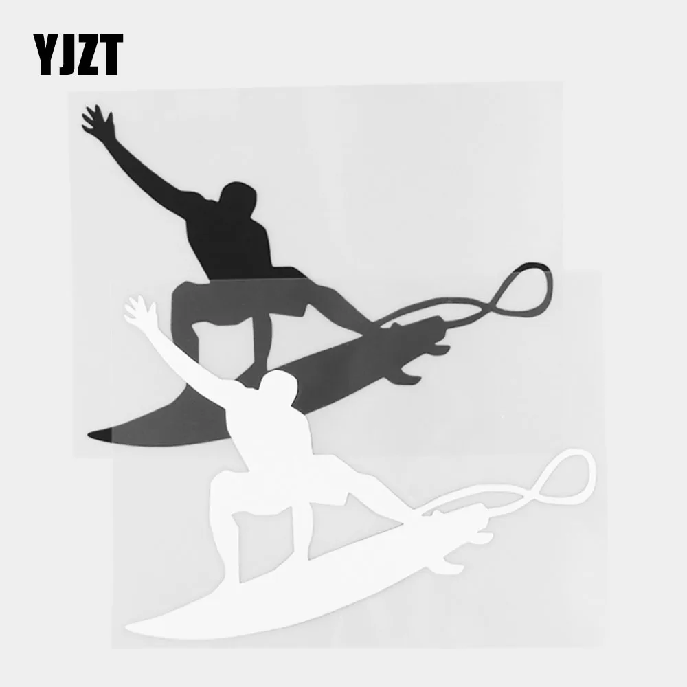 

YJZT 17,5 × 13 см Мультяшные спортивные креативные наклейки для серфинга с персонажами автомобиля Веселые персонализированные виниловые наклей...