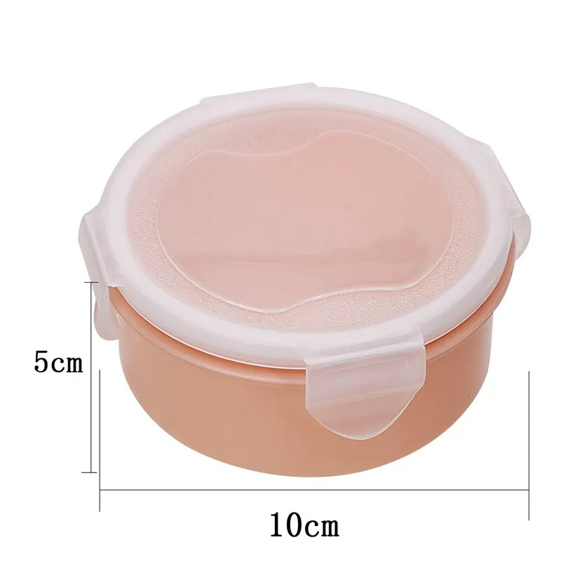 280 мл/380 мл мини пластиковый контейнер для обеда Bento Box Круглый/прямоугольник Crisper