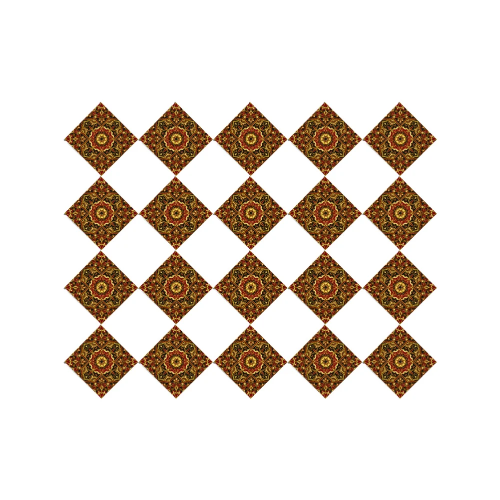 Экзотические цветочные наклейки на плитку самоклеящиеся диагональные в виде