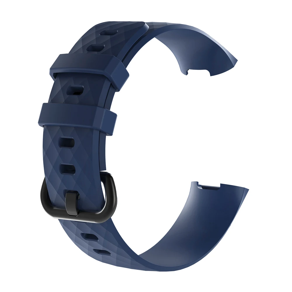 Темно-синий Смарт-часы ремешок для Fitbit заряд 3 спортивных игр на открытом воздухе, мягкий Замена TPU браслет ремешок для смарт-браслет ремень аксессуар - Цвет: Темно-синий
