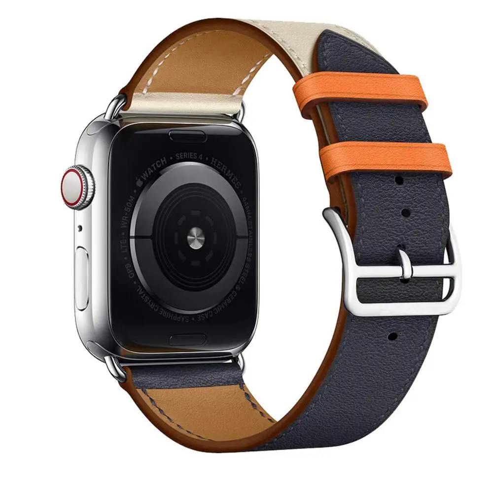 Одиночный тур Браслет для Apple watch 5 Группа 44 мм 40 iWatch 42 38 ремешок из натуральной