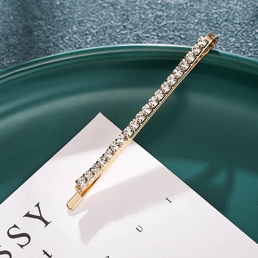 Новинка 2 шт. заколки для волос Стразы с кристаллами А-силуэта в Корейском стиле