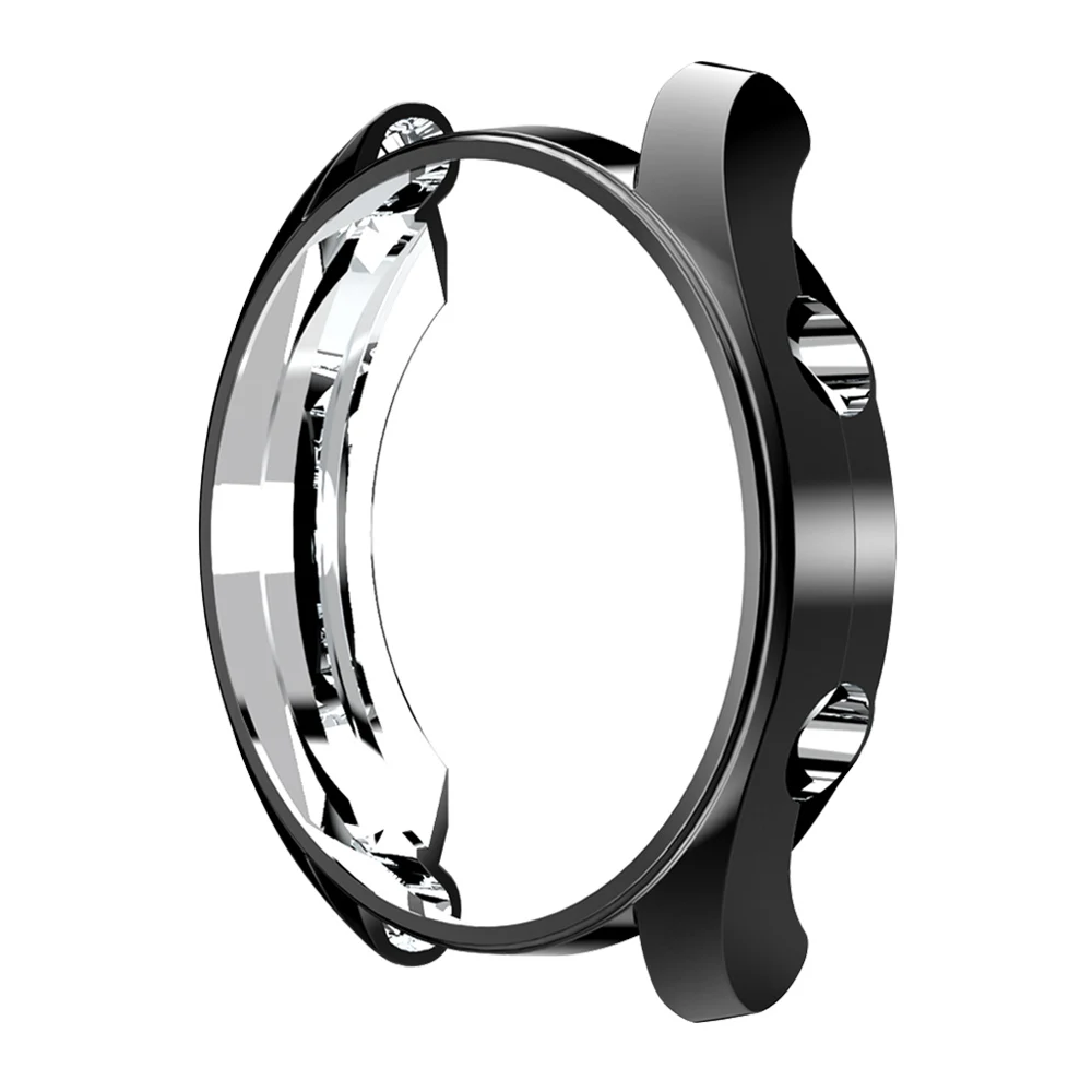 Мягкий ТПУ защитный чехол для huawei Watch GT 2/1 42 мм 46 мм элегантный/Активный/спортивный/модный стиль тонкий бампер рамка аксессуары - Цвет: Black