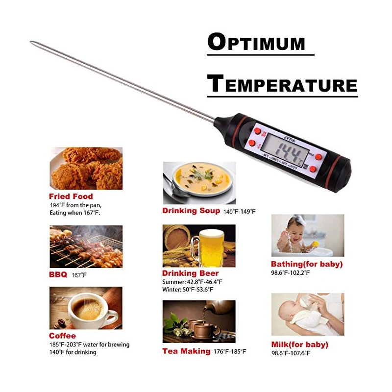 Цифровой Кухонный Термометр в виде ручки для еды мгновенного чтения