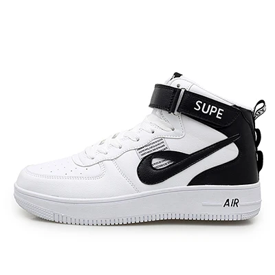 Force1 Air высокие баскетбольные кроссовки для мужчин и женщин размер хаки спортивная обувь для мальчиков и девочек спортивная обувь 4,5-9,5 ботинки - Цвет: Black and White