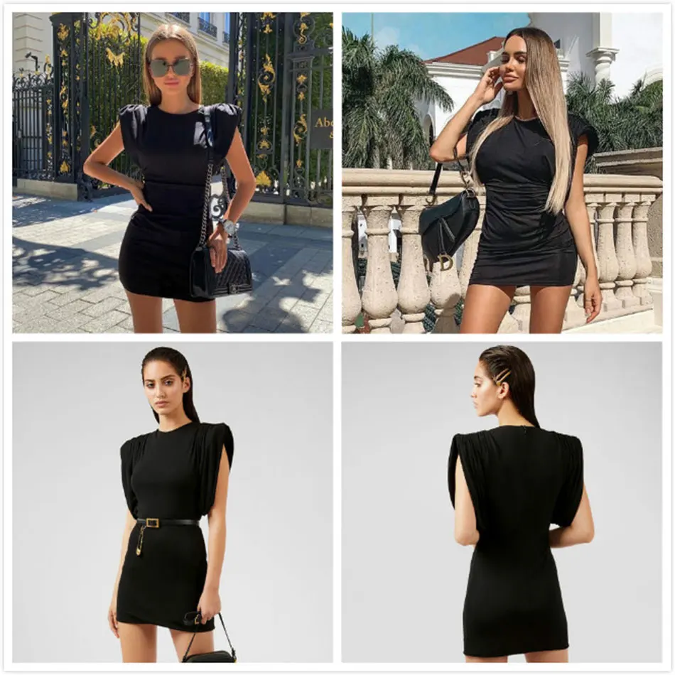 Новинка 2021 женские платья черное облегающее мини платье без рукавов с круглым