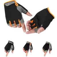 fashion non slip half finger cycling gloves for men women sport mittens wrist wrap gym gloves for fitness body building