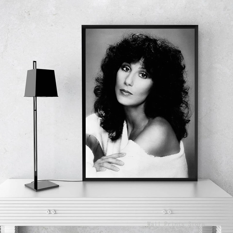 Настенный плакат Cher печатные модульные картины плакаты черно белые холщовые
