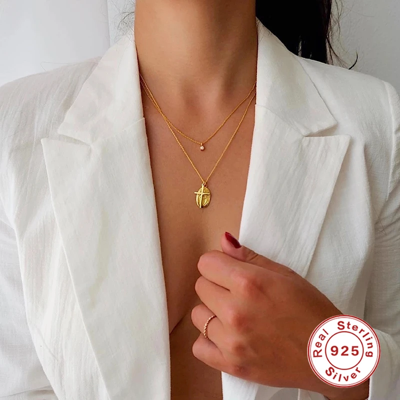 Женское ожерелье с подвеской из серебра 925 пробы|Ожерелья| |