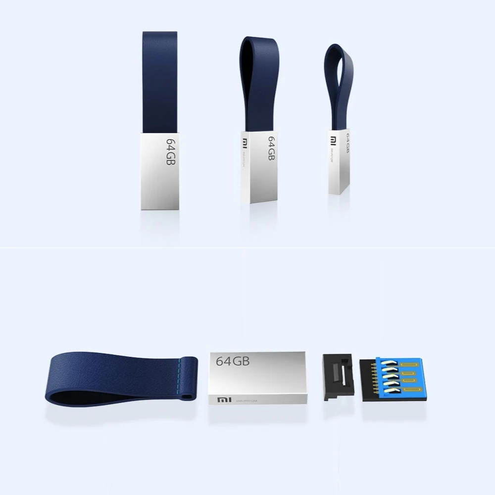 Xiaomi Mijia U диск 64 ГБ флеш-накопитель USB 3,0 Высокоскоростная передача шнур дизайн портативный металлический корпус USB флешка 64 ГБ