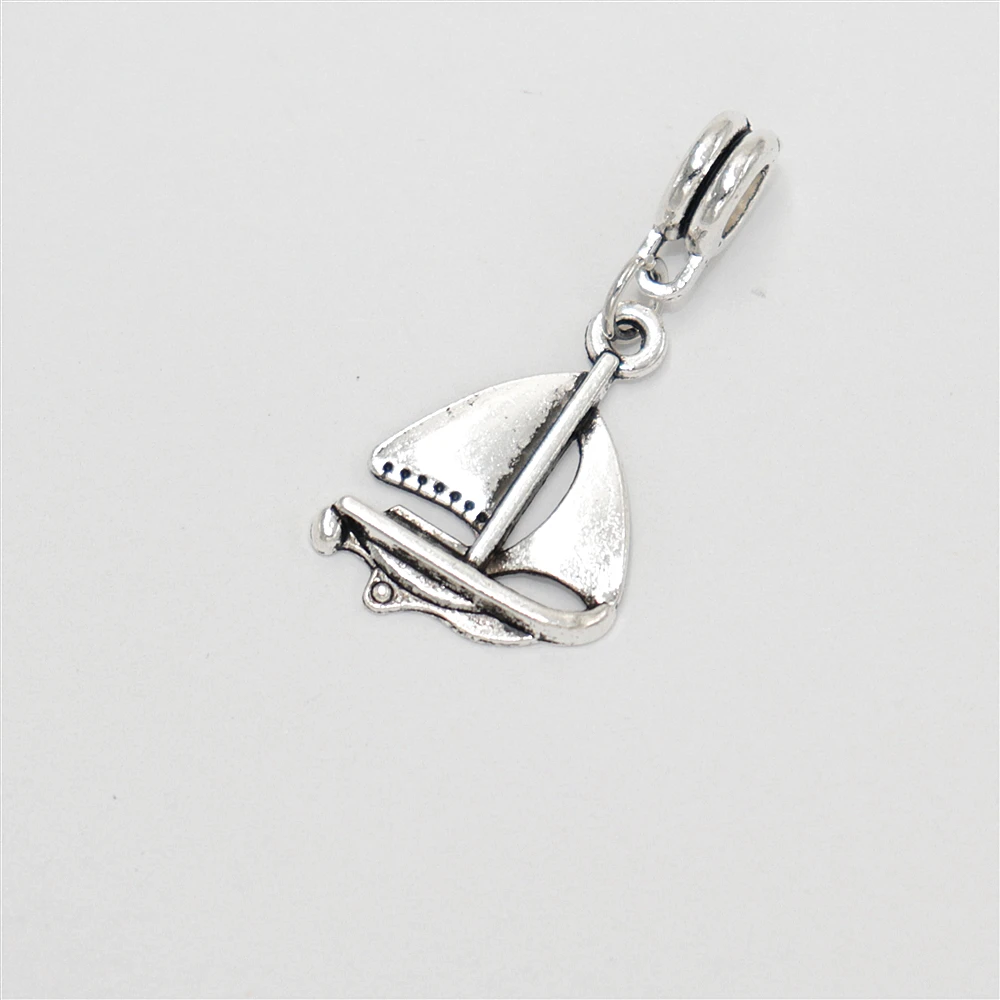 

Оптовая продажа бусин 12 шт. шармы подвески с парусником подходят для изготовления женских ожерелий браслетов ювелирных изделий