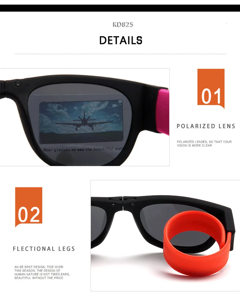 Новинка складные поляризованные солнцезащитные очки забавные практичные