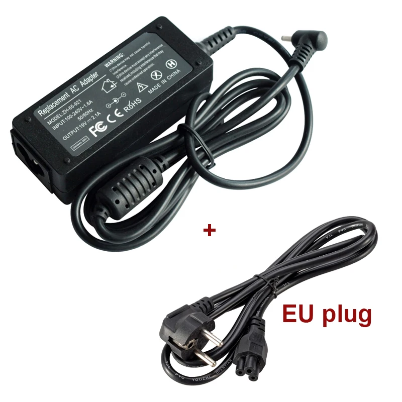 

19V 2.1A AC Power Adapter + EU Cord For asus Eee PC 1001 1001P 1005 1005HAB 1008HA 1011PX 1015PW 1015PX 1015PEB 1005HA 1005PE