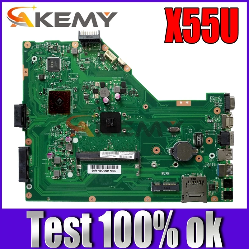 Материнская плата Akemy X55U для ноутбука ASUS оригинальная материнская
