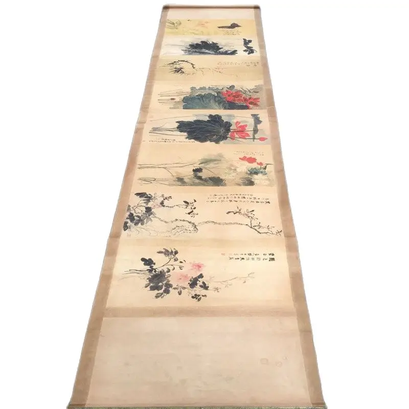 

Antique collection of long scroll paintings of celebrities (Zhang Daqian - flowers and birds)