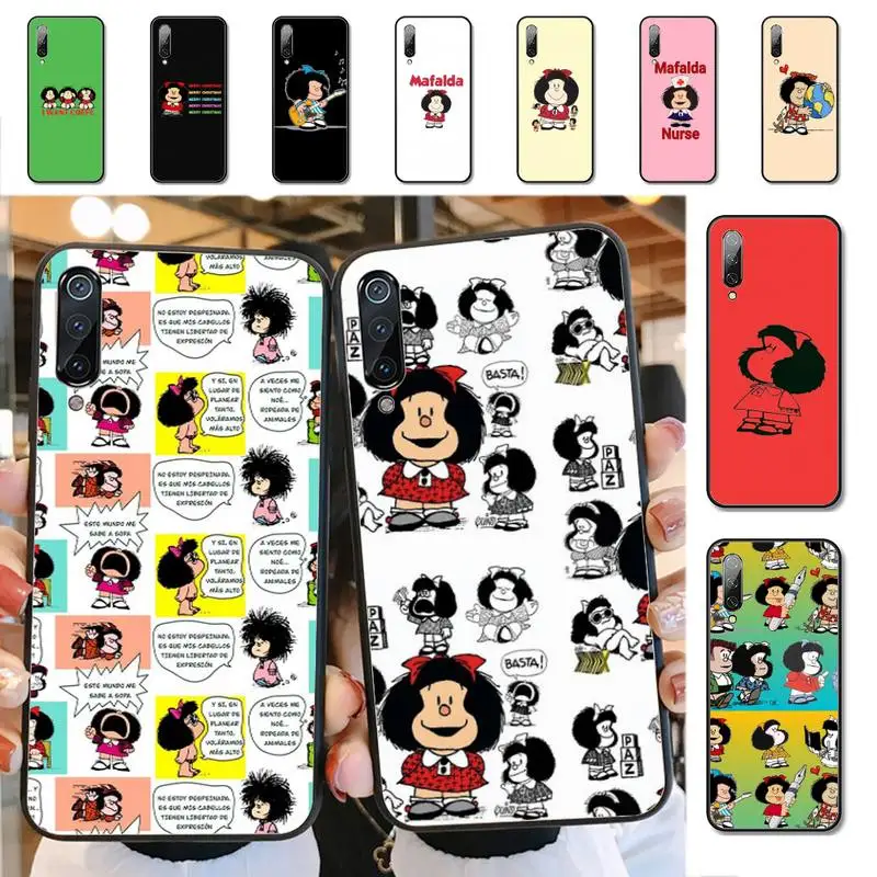 

YNDFCNB Mafalda Phone Case for Xiaomi mi 5 6 8 9 10 lite pro SE Mix 2s 3 F1 Max2 3