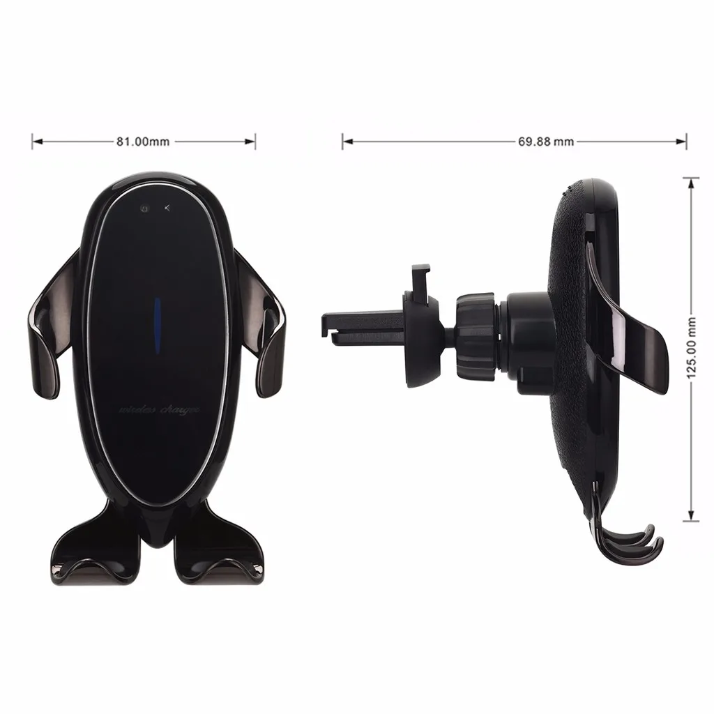 

Qi 15W Wireless Automatic Sensor Car Charger Mount Air Vent Phone Holder Car Charger Infrared Sensor Automatic Fast Charging