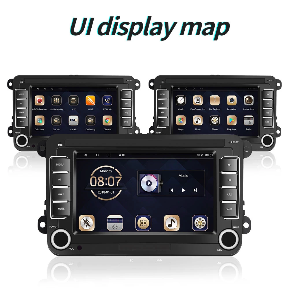 Автомагнитола AMPrime мультимедийный плеер на Android с 7 &quotсенсорным экраном GPS Bluetooth USB