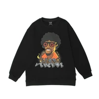 eukaaru cartoon character printed sweater for men fashion hip hop mens streetwear hoodless sweater women oversized sweatshirt