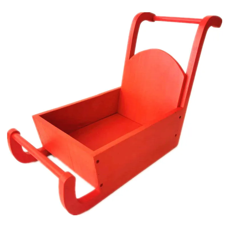 

Baby Photography Props Christmas Theme Sleigh Car Red Photo Studio Child Shooting Newborn Fotografie Accessories Wooden Assembly