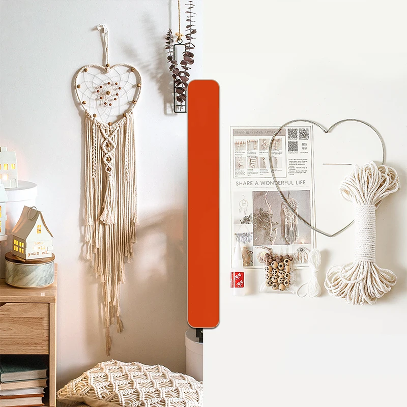 

DIY Boho Macrame Dream Catcher Accessories Kit Home Decor Wall Hanging Tapestry Heart Room Decoration Livingroom Ornaments