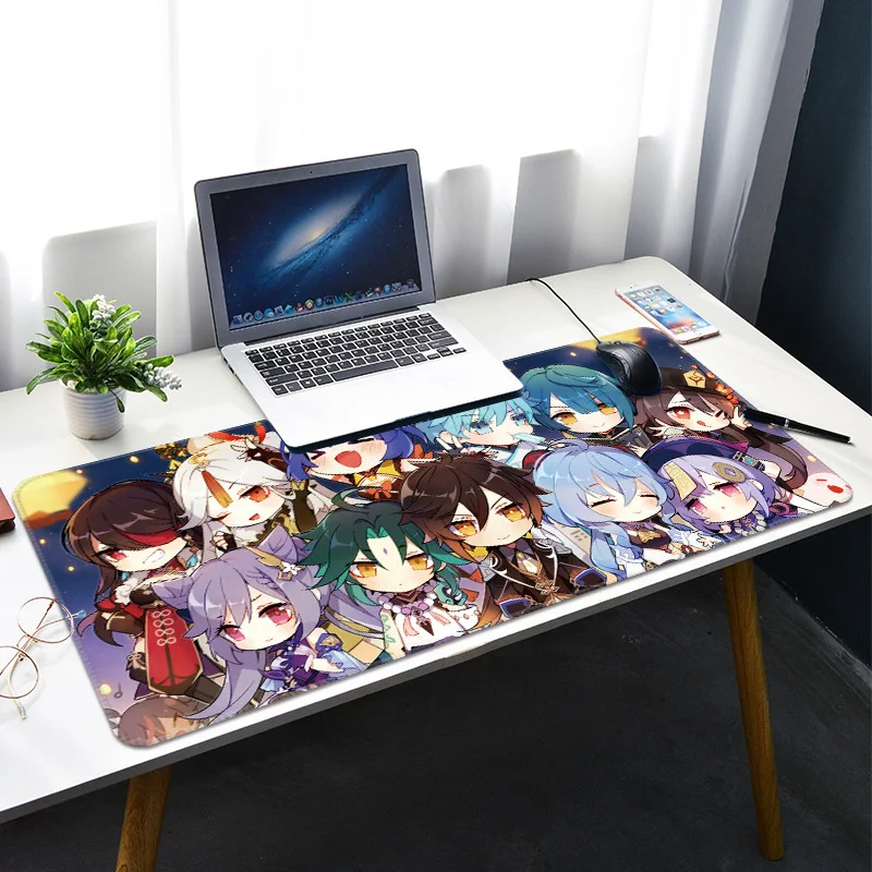 

Genshin Impact Computer Mouse Pad Gaming Mousepad Large Mouse Pad Gamer Table Mat Ganyu Hutao Klee Zhongli Diluc Office Supply
