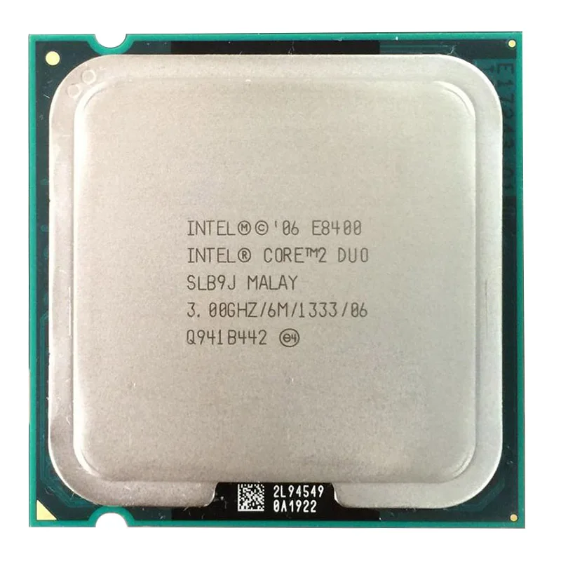 

Процессор Intel Core 2 Duo E8400, 3,0 ГГц, 6 Мб, 1333 МГц, двухъядерный, разъем 775, процессор E8400
