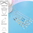 2021 модный студенческий шнурок для солнцезащитных очков с ушками пшеницы летучая мышь гламур стеклянный держатель для маски ремешок на шею для женщин