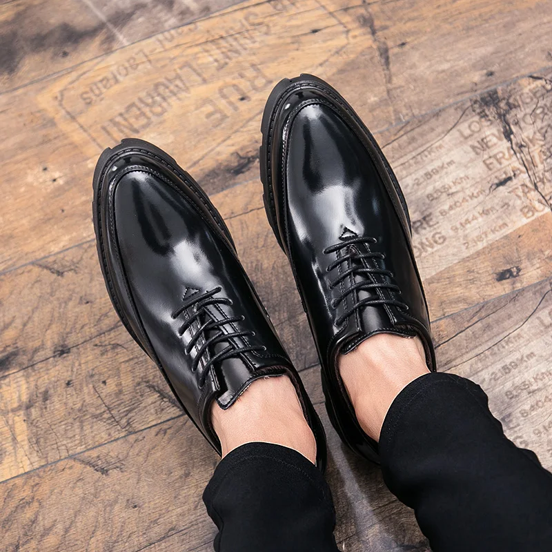 men's casual shoes breathable leather loafers business office shoes men's driving moccasin shoes comfortable slippery shoes