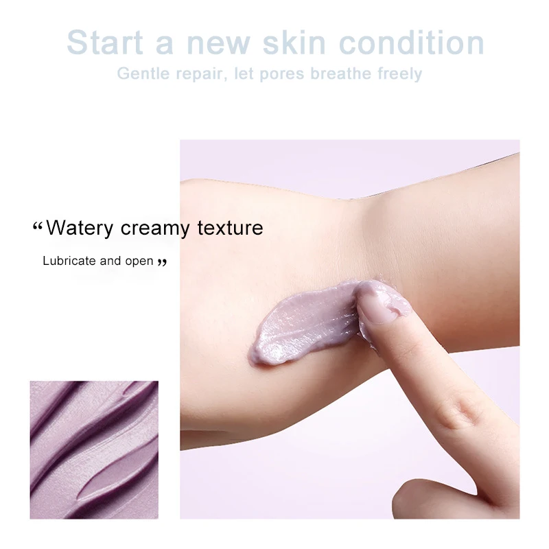 

2020 New Natural Eggplant Extract Mud Facial Mask Oil Control Moisturizing Acne Blackhead Deep Cleaning Mask For Eensitive Face