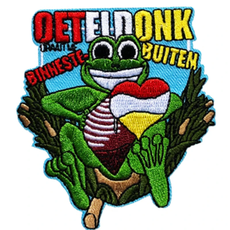 Oeteldonk Клубные полностью вышитые лягушки карнавал для Нидерландов термоклейкие
