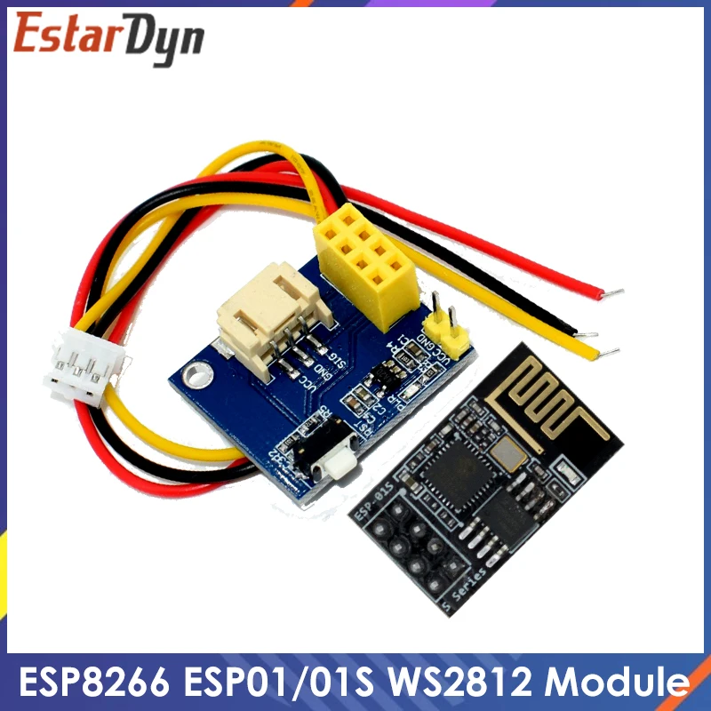 ESP8266 ESP-01 ESP-01S WS2812 RGB светодиодный модуль контроллера для IDE световое кольцо Smart