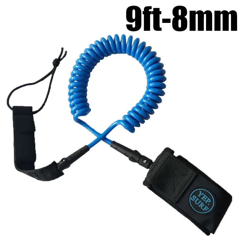 Поводок для серфинга 9 футов 8 мм спиральный поводок новый дизайн Yep. Surf pranchas