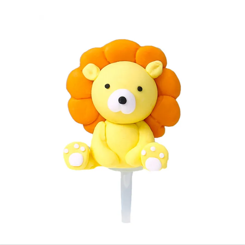 Животным (Жираф) тигр украшения с принтом обезьяна для торта на День защиты детей