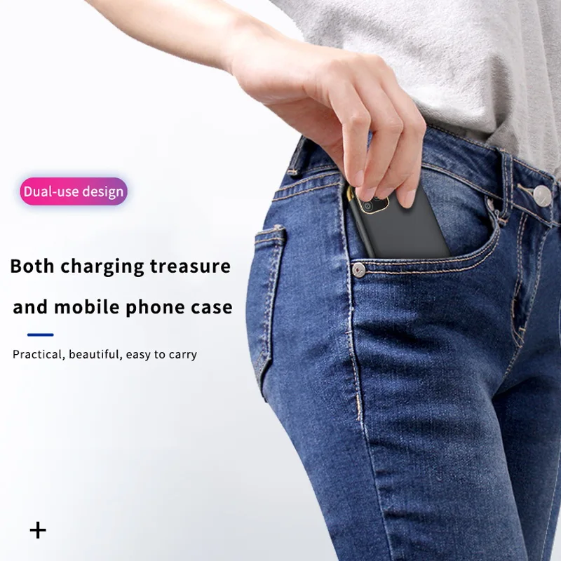 

Battery Charger Case For Apple iphone 12 Mini 3500nAH 5.4inch Anti fall Portable Battery Spare back clip Power Bank Back Cover