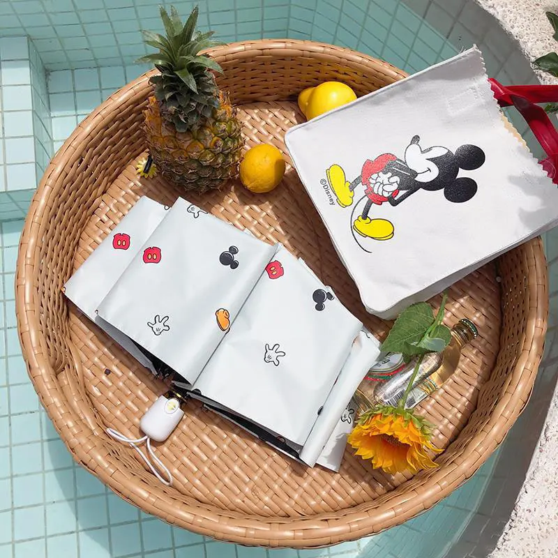 

Disney mickey mouse Umbrella automatic cute rain and sun dual-purpose sunshade sunscreen UV protection Mickey sun umbrella
