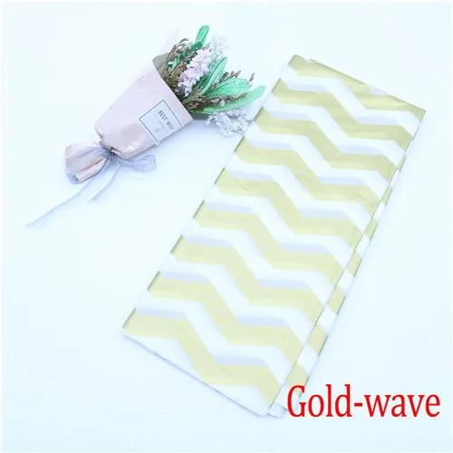 Gold-wave 10 листов 50*66 см, китайская бумага DIY ремесло свадебные бумажные цветы праздничные и вечерние украшения для дома подарочная оберточная бумага - Цвет: Gold-wave