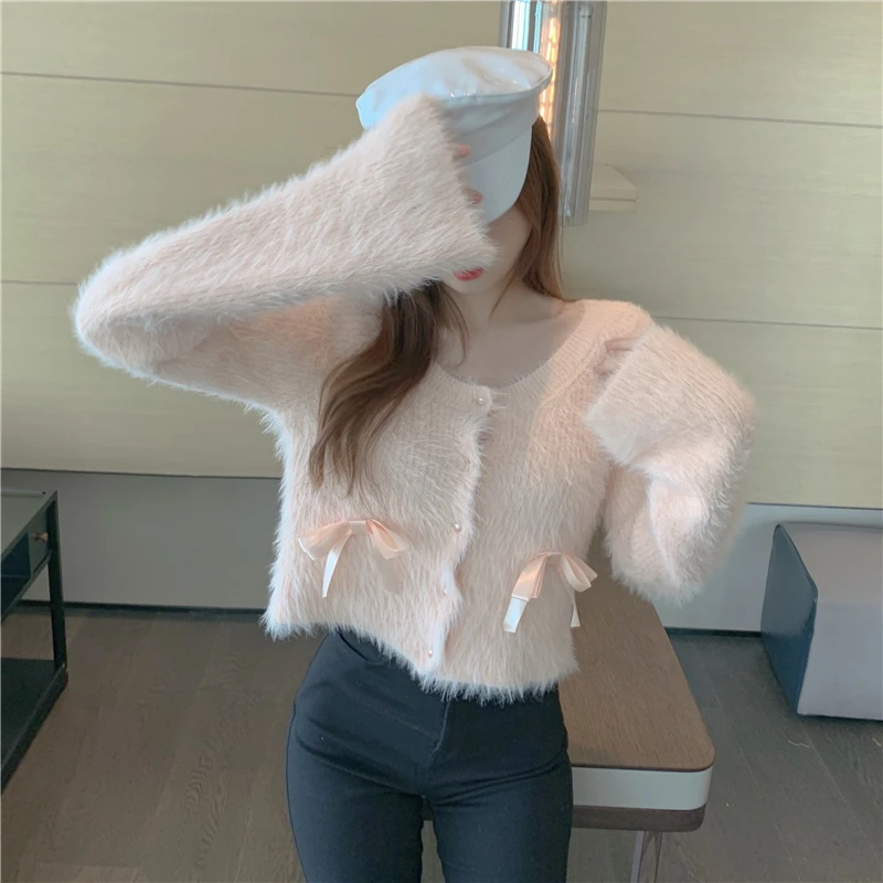 

Soft gentle wind versatile trumpet sleeve top autumn winter coat foreign style thin sweater 2020 new woman