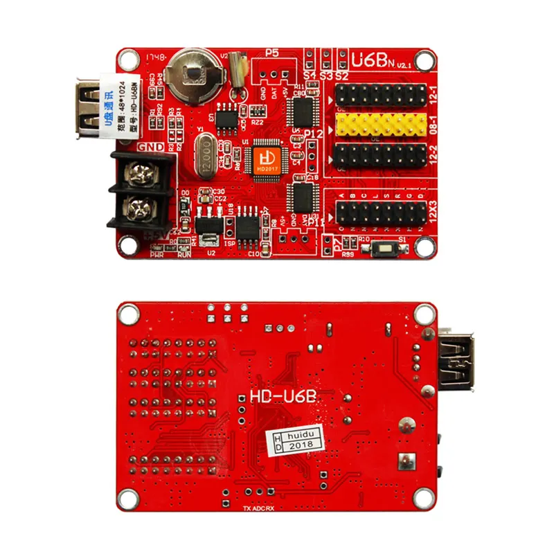 Huidu HD-U6BN датчик температуры 1024*48 Один и два цвета usb светодиодная карта управления