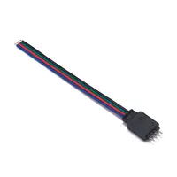 500pcs 4 Pin Male RGB Connector Cable 10cm Extension Electrical Wires For 5050 3528 RGB LED Strip Lights Controller