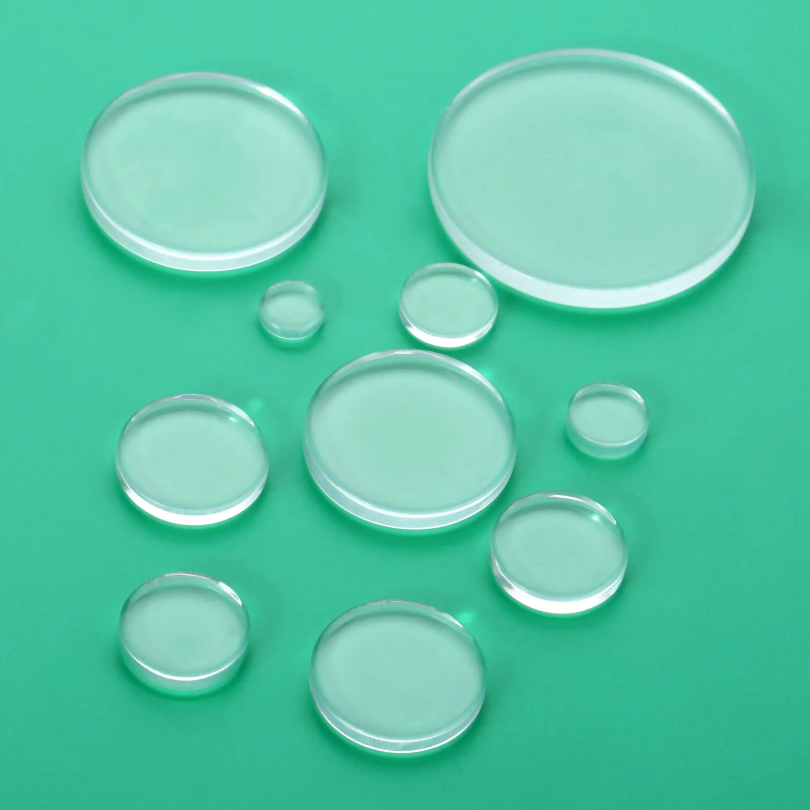 Transparent Glass Refrigerator Sticker Both Side Flat Round Clear Cabochon Handmade Jewelry Accessories 100/50/20/10/5pcs |