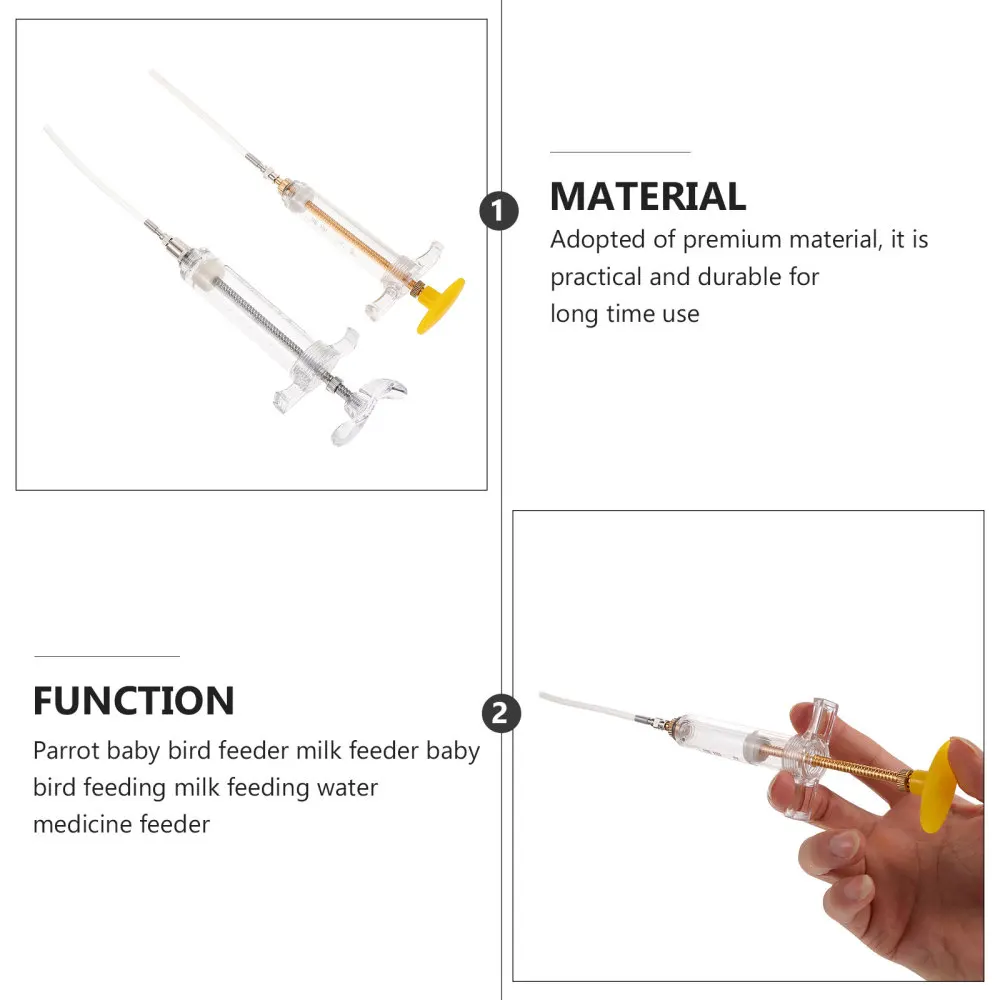 

1 Set Baby Bird Feeder Syringe Practical Pet Bird Feeding Accessory with Tube