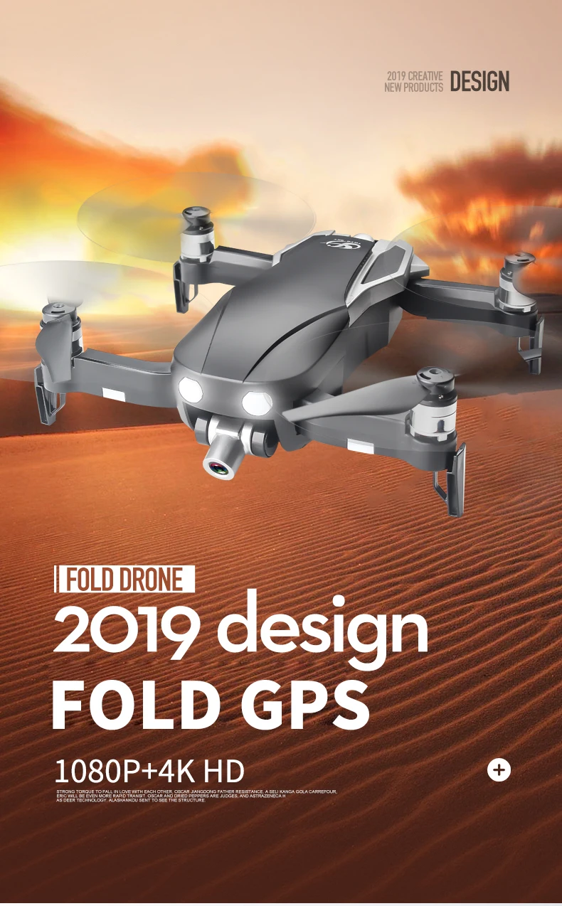 Дрон 4K wifi FPV Складная двойная камера gps позиционная платформа 2019 Новый 5G RC