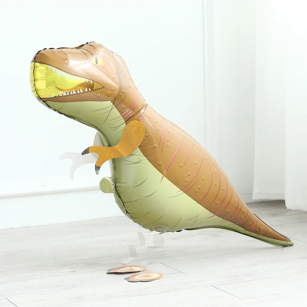 1 шт ходячий тираннозавр динозавр гелиевый шарик из фольги милые шары динозавра