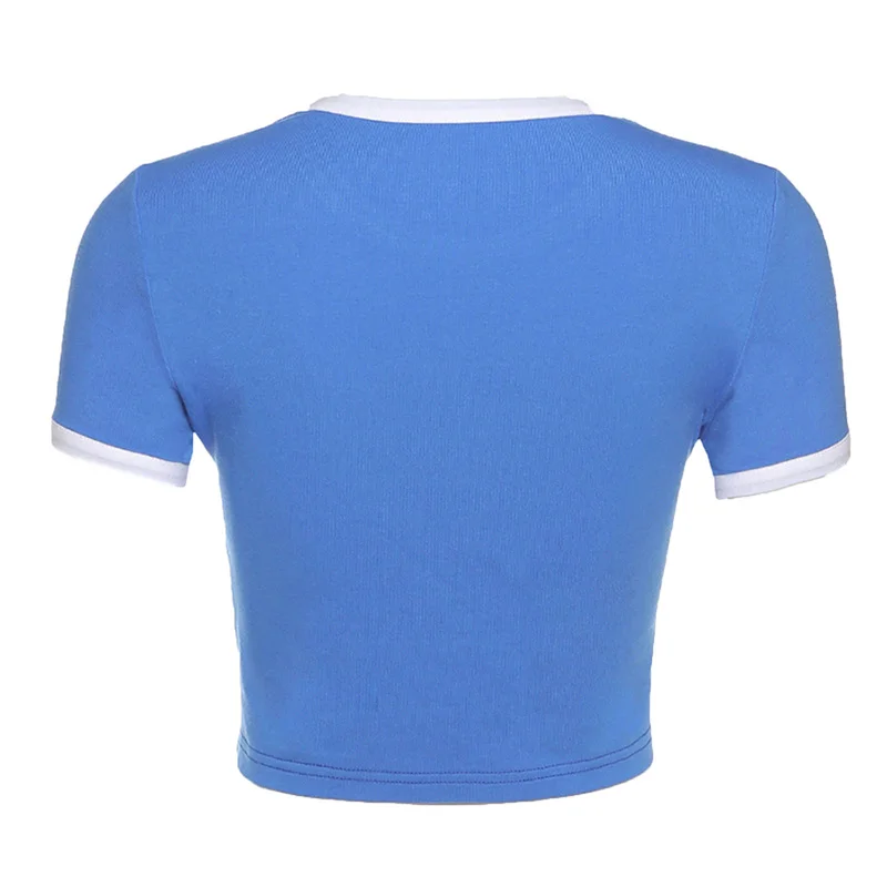 

Women's Crew Neck T-Shirts Fashion Short Sleeve Heart Shaped Landscape Print Slim Fit Crop Tops Summer Basic Tops