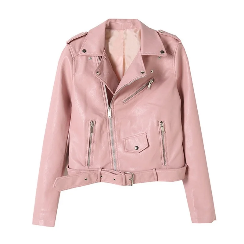 

Leather women's clothing design locomotive leather coat women 2020 Korean handsome Pu