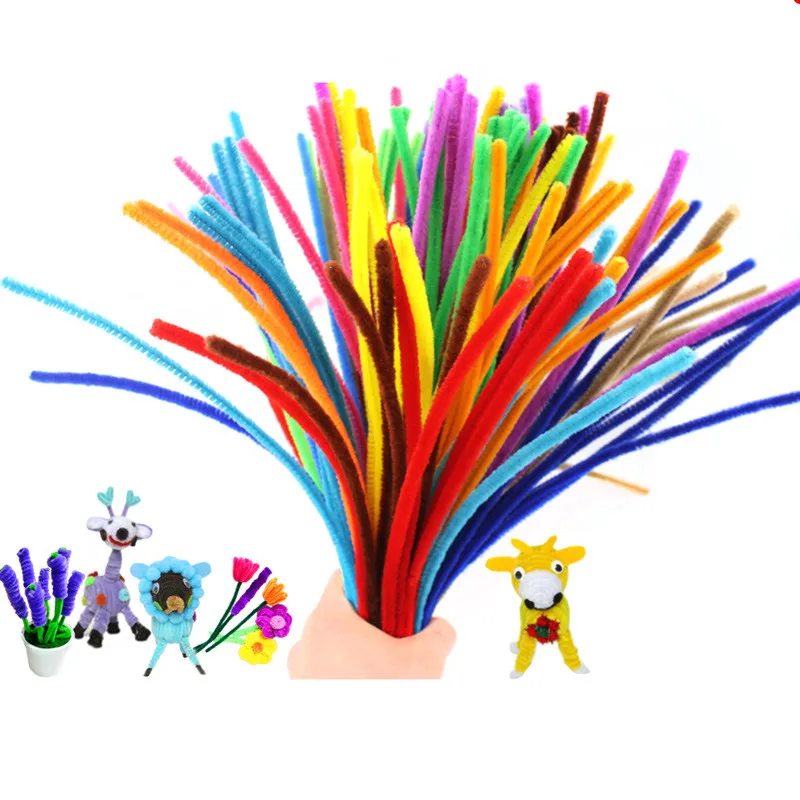 100 шт. радужные цветные плюшевые палочки для чистки труб | Дом и сад