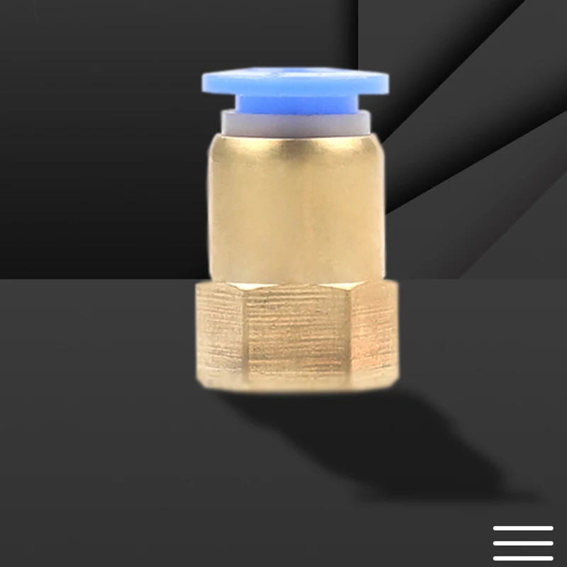 

PCF Air Pipe Fitting 4/6/8/10/12mm Hose Tube 1/8" 3/8" 1/2" BSP 1/4" Female Thread Brass Pneumatic Connector Quick Joint Fitting