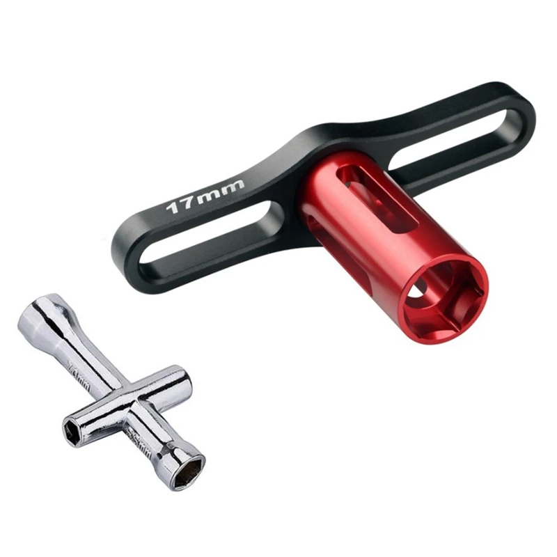 

Шестигранный ключ 17 мм и гаечный ключ 4/5/5, 5/7 мм с маленьким рукавом, шестигранный ключ, инструмент для 1/10 радиоуправляемых автомобилей, груз...