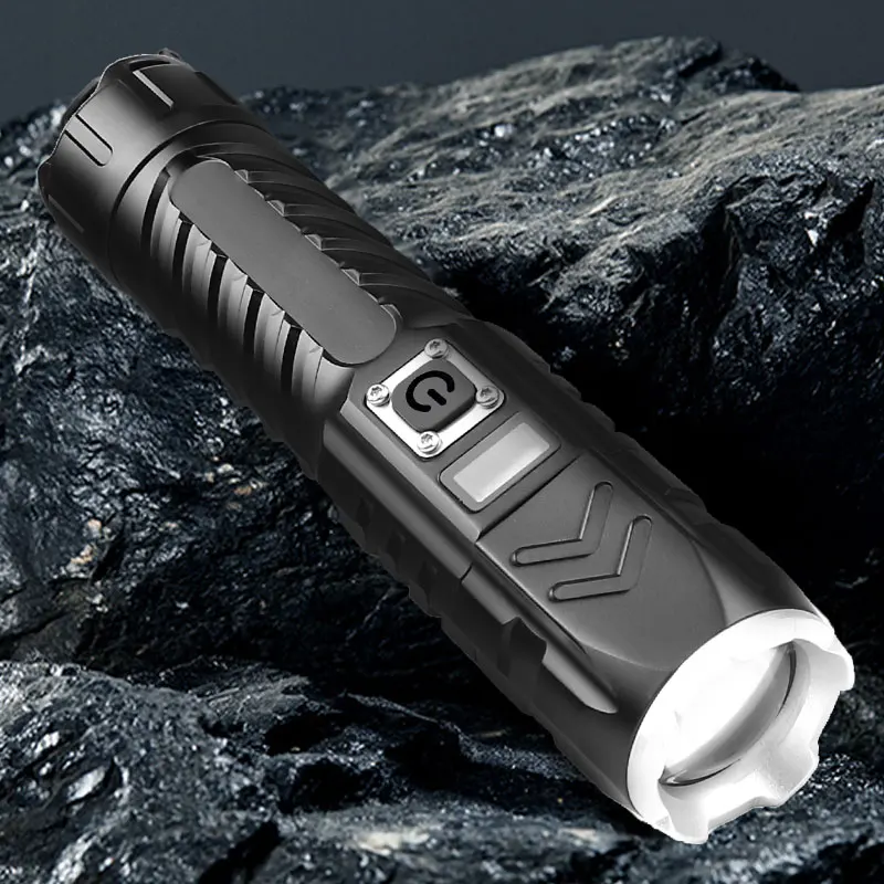 

4-core XHP90.2 Smart Power Display Led Flashlight Usb Rechargeable Powerbank 18650 26650 Battery Torch Aluminum Zoomable Lantern